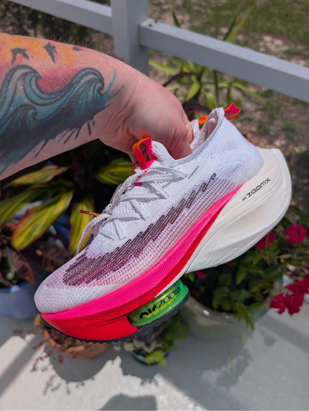 Nike Air Zoom Alphafly NEXT% Flyknit Men's 6.5 Women's 8 Rawdacious DJ5455-100
